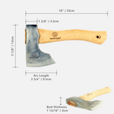 Mastiff GearsĀ® Dwarven Axe, Wooden Handle Hatchet